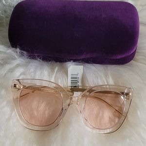 Gucci Women's Anima Décor Oversize Sunglasses in  Transparent Pink.